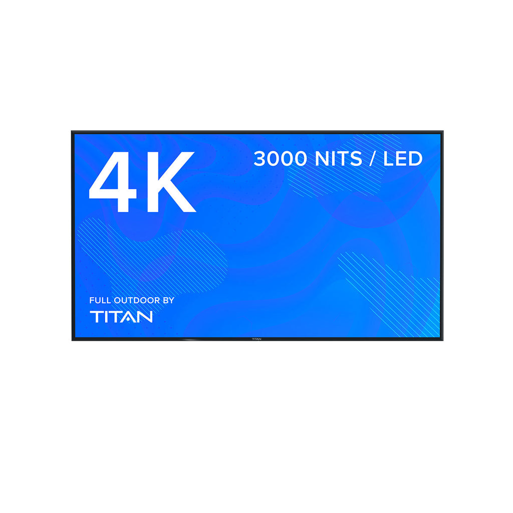 Titan Full Sun Outdoor Commercial Smart TV 3000 Nits 4K UHD 120hz Mil-Spec IP65 Weatherproof Coated Bluetooth WiFi (TC-TT)